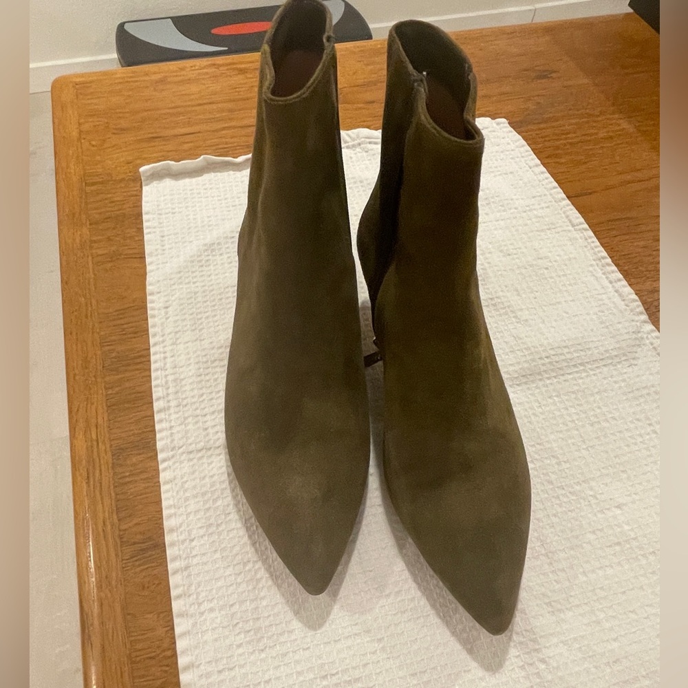J.crew Fiona kitten heel ankle boots in suede